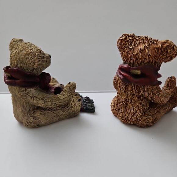Boyds Bears And Friends 6E/198 & 7E/160 You Belong To Me 2 Bear Set Red Scarf - Picture 5 of 16